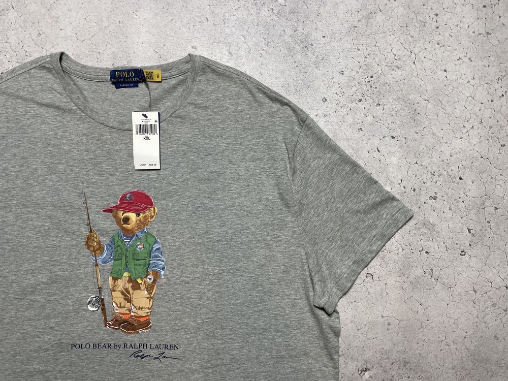 Новая Мужская Оригинальная Футболка Polo Ralph Lauren Bear,XXL
