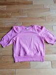 Cieplutka bluza H&M rękaw 3/4 z bufkami różowa 36S