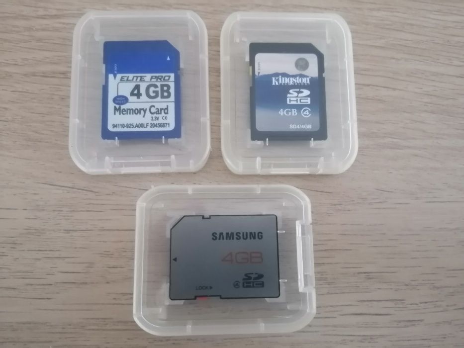 Cartões memória Kingston / Samsung / Elite Pro 4GB