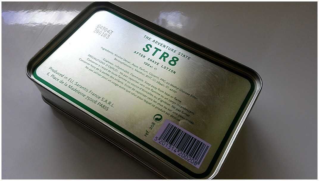 Oryginalne Metalowe Srebrne Pudełko Zawiasy STR8 Paris Perfumy Wysyłka