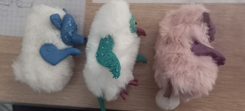 Інтер'єрні іграшки, казкові тваринки зроблені в змішанній техніці