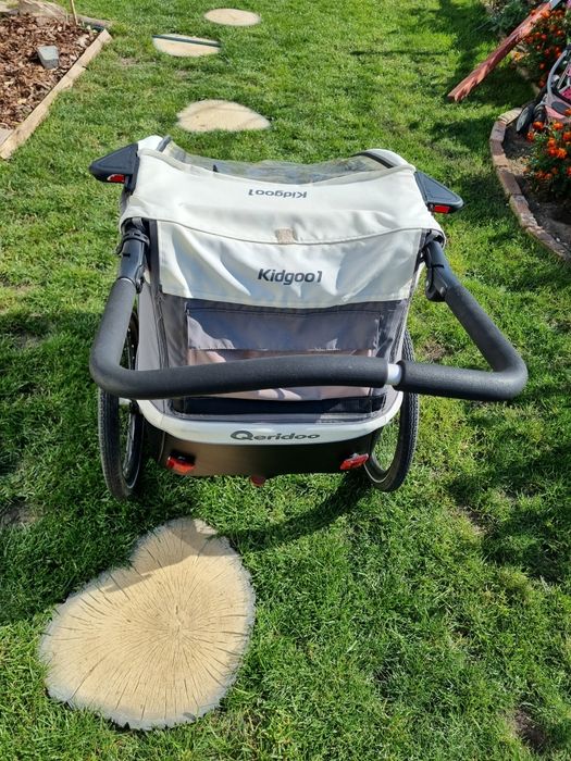 Przyczepka rowerowa , z kołem do biegania i kolem spacerowym Qeridoo