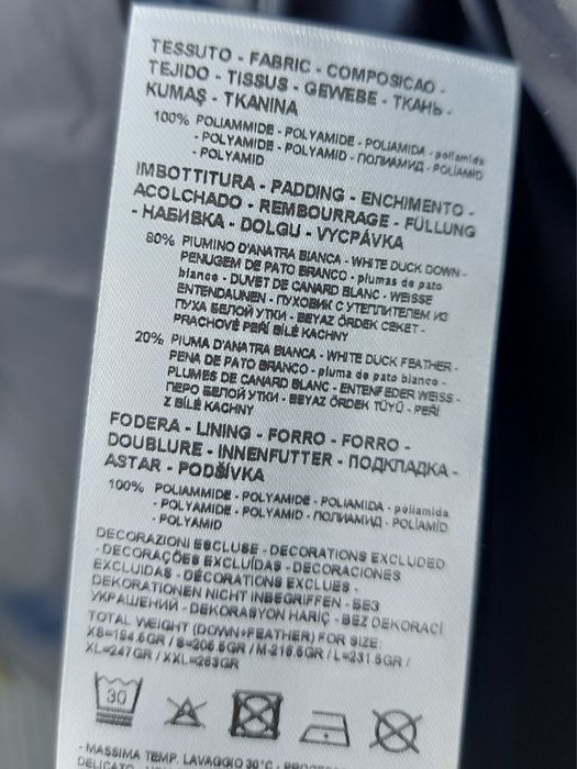 Kurtka puch naturalny Armani Exchange, oliwkowa.