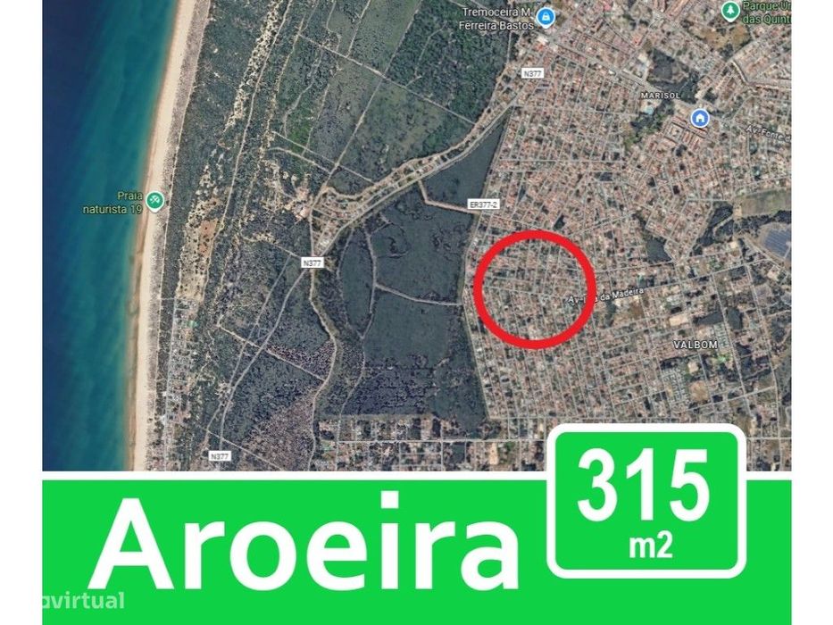 Lote 315 m2 na Aroeira
