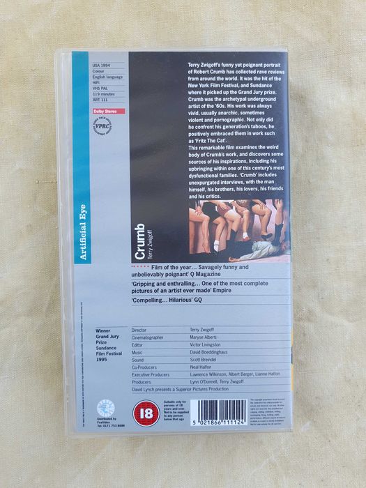 Conjunto livro Bukowski e cassete vhs Robert Crumb