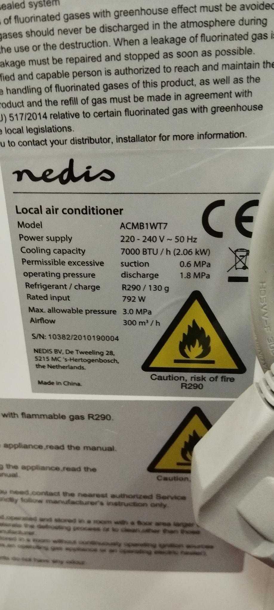 Ar Condicionado Portátil Nedis