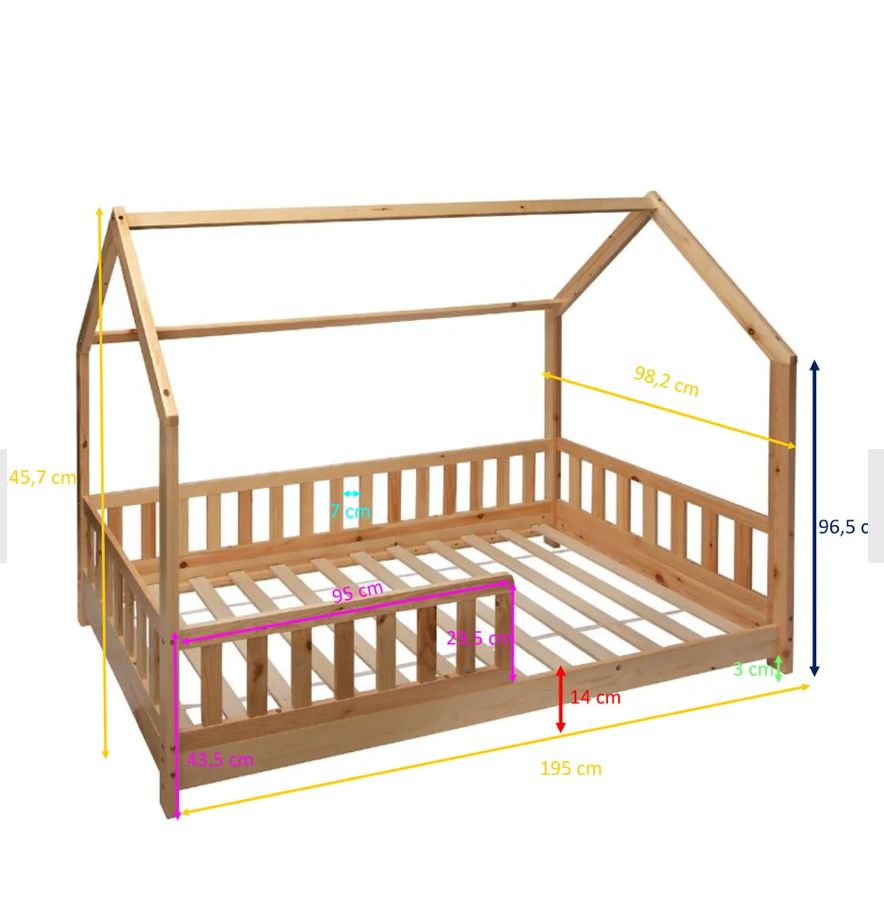 Cama casinha de madeira maciça