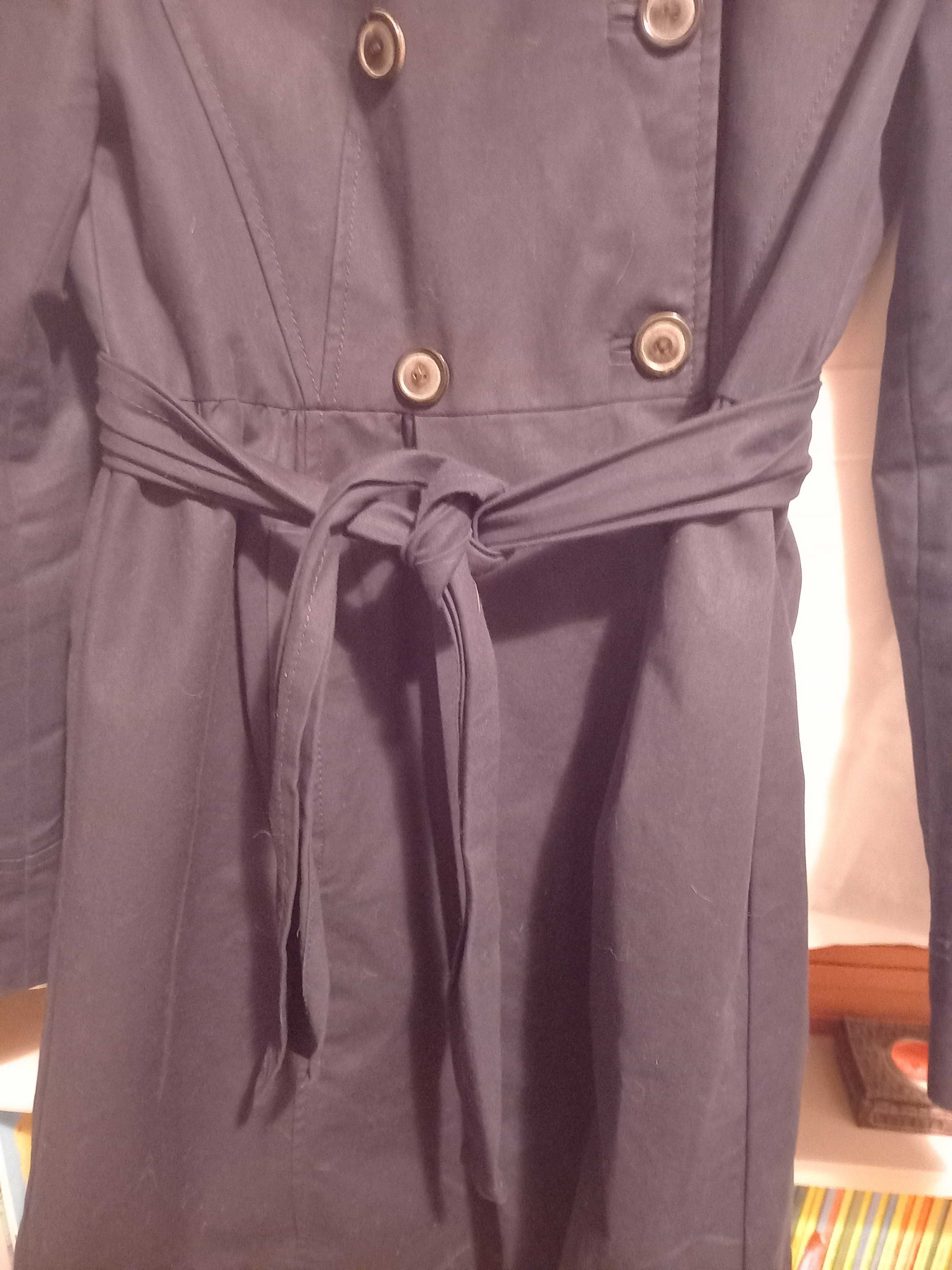 Gabardine preta, Zara, Tam S, impermeável (Portes incluídos)