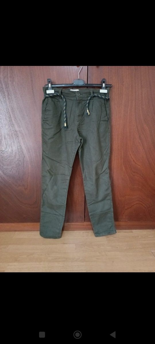 Calça verde caqui da Zara 11/12 anos