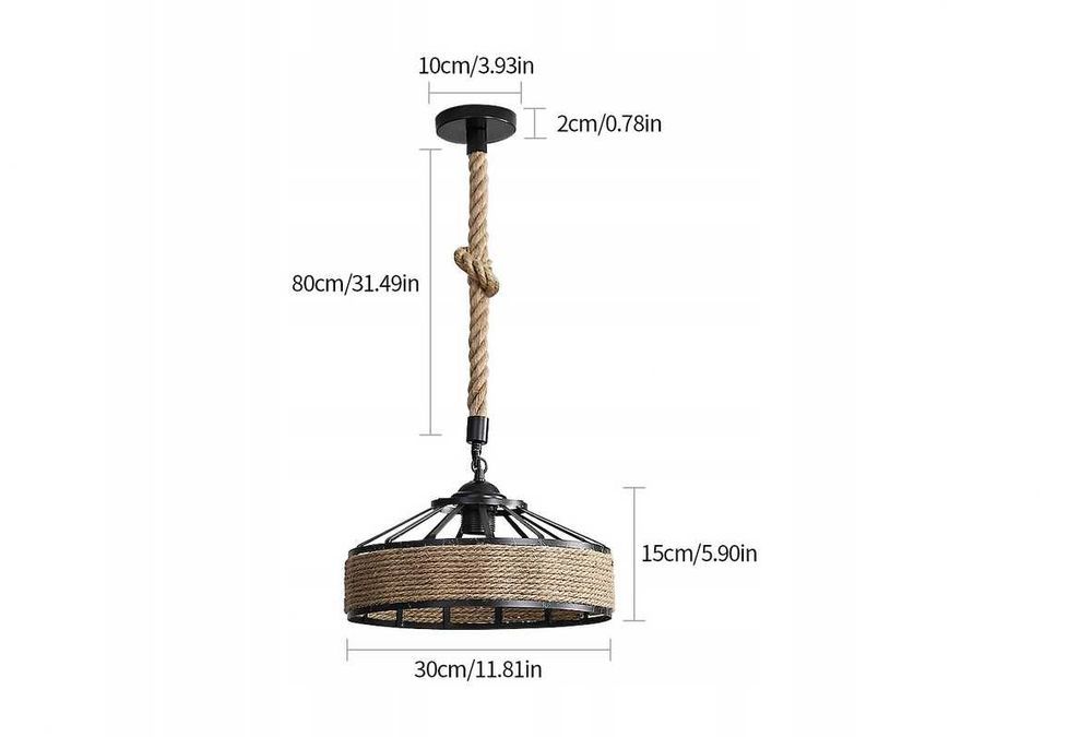 STYLOWA Lampa wisząca RETRO do salonu Sypialni Baru 30 cm Nowa