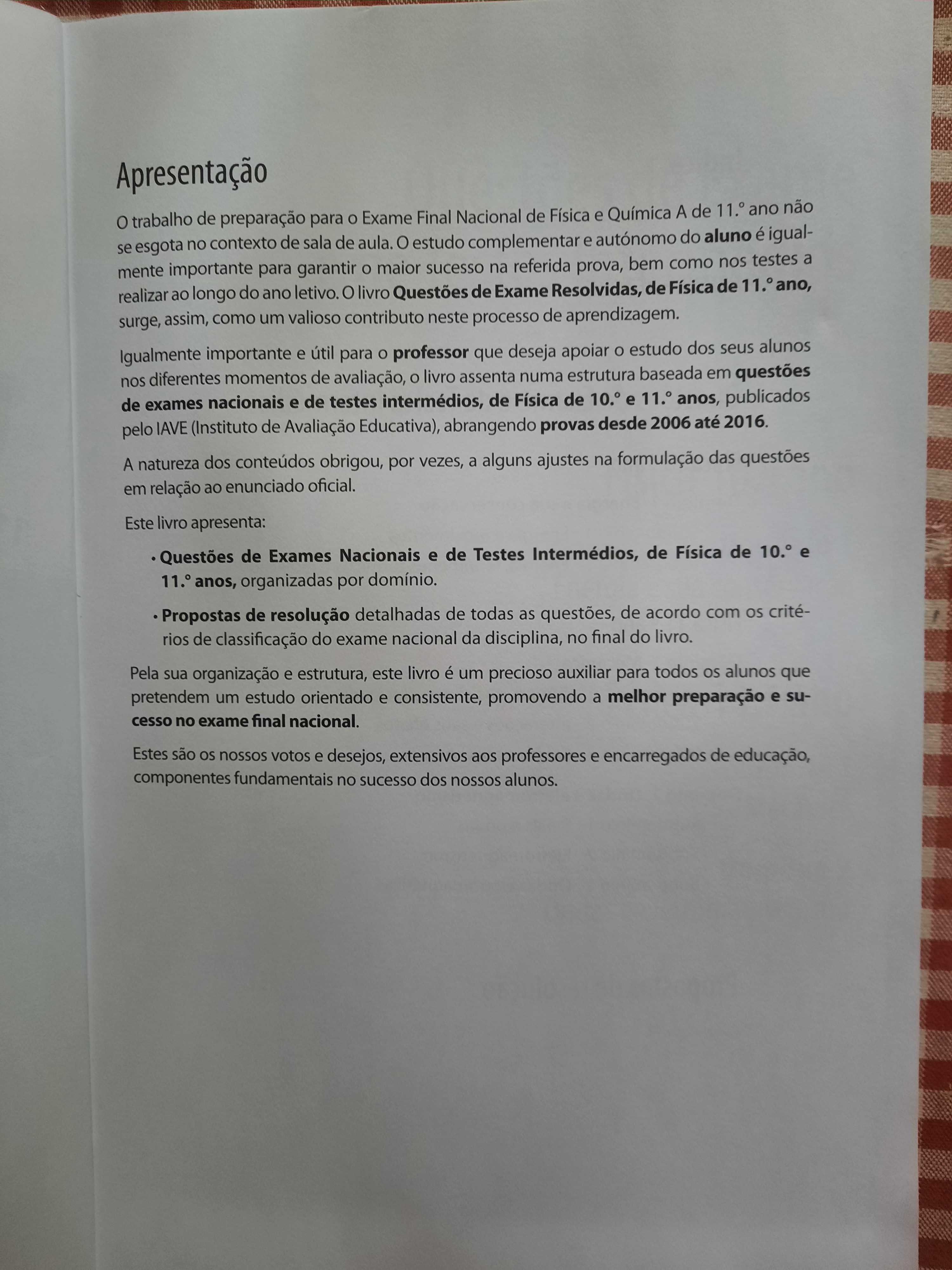 Física  11* ano Questões de exame Resolvidas