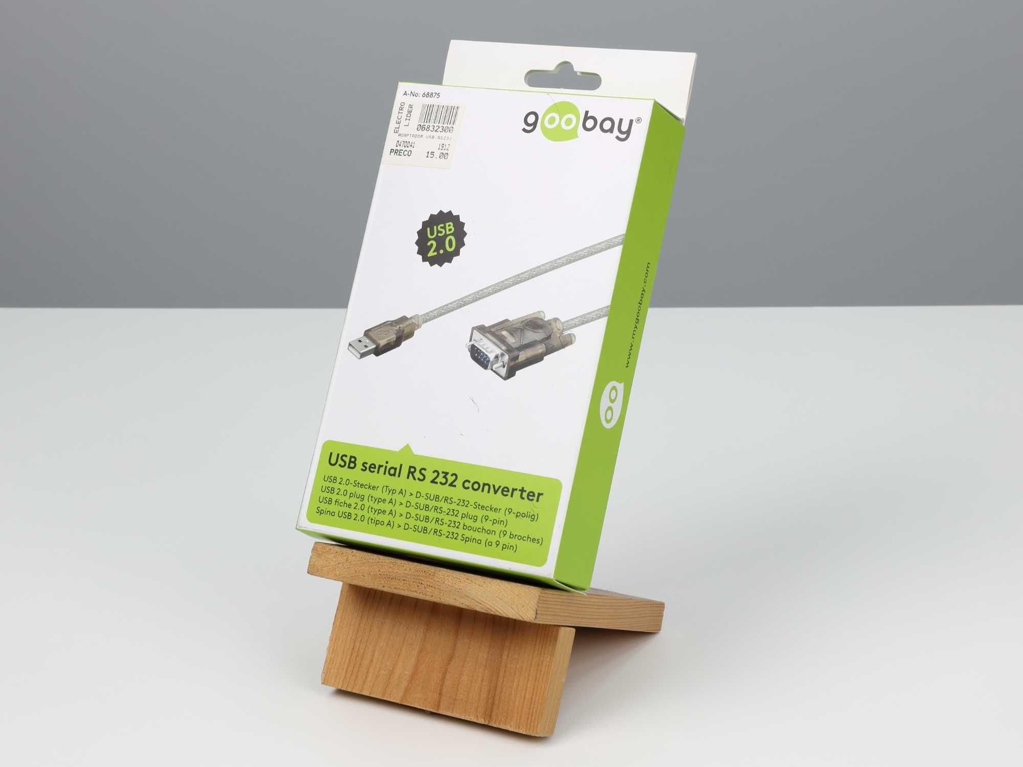 Adaptador  - cabo - USB RS232 - USB para monitor antigo