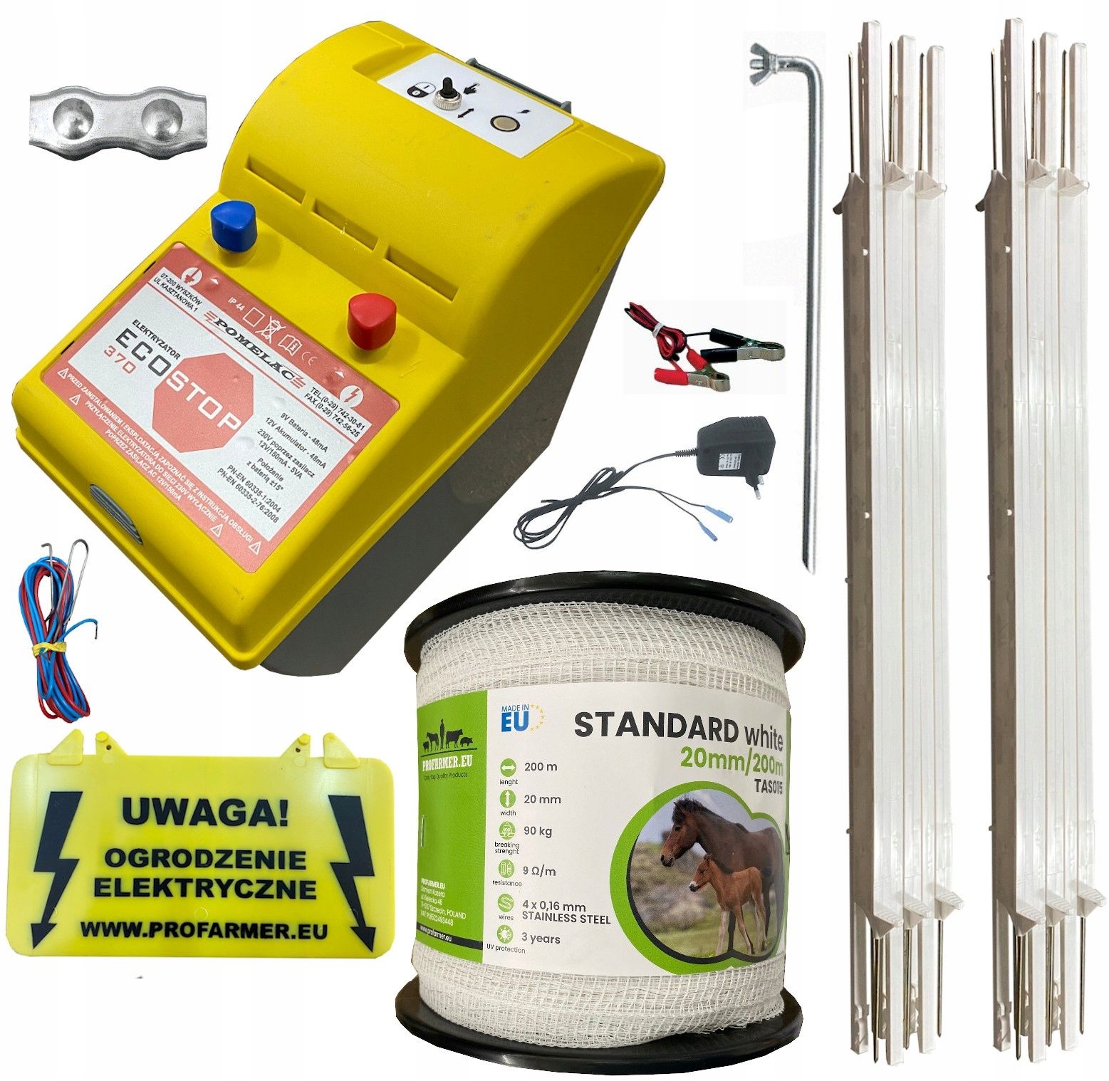 Zestaw kompletny pastuch elektryczny na konie koń