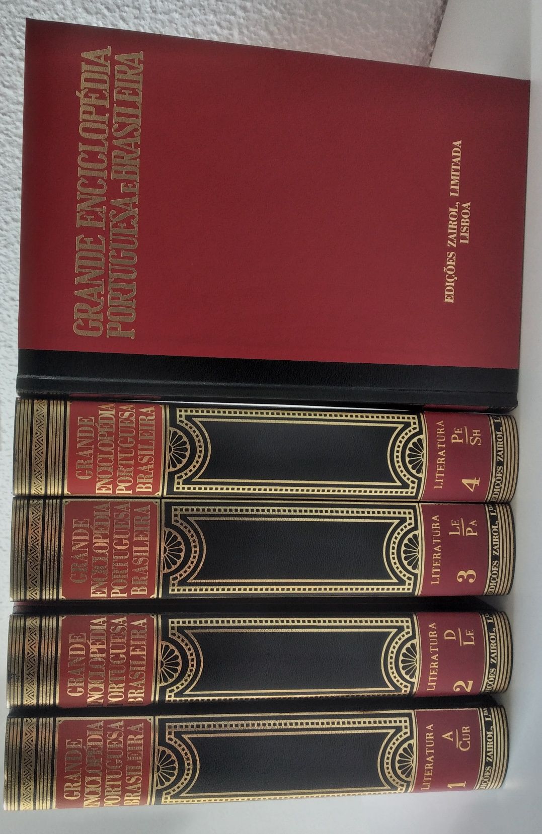 Literatura - 5 livros da Grande Enciclopédia Portuguesa e Brasileira