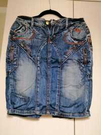 Юбка джинсовая  миди с карманами