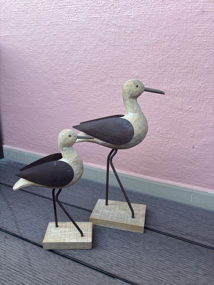 Conjunto de Gaivotas Rústicas Decoração