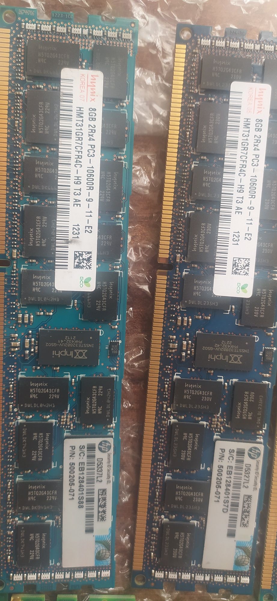 Память сервер HP Hynix, Samsung 2Rx4 PC3 10600R, P/N 500205-071