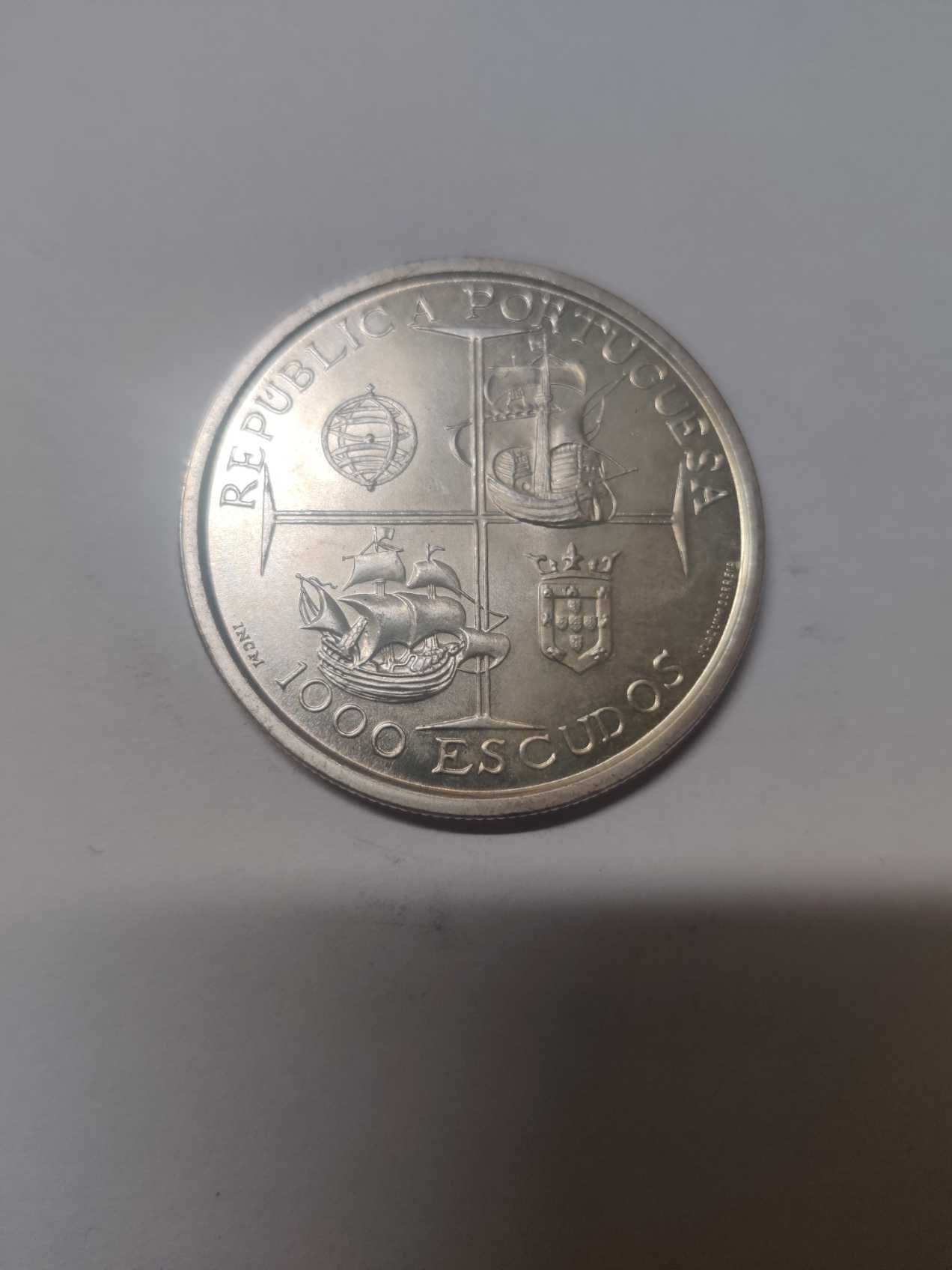 Moeda de 1.000 Escudos 1998 Prata Dom Manuel I