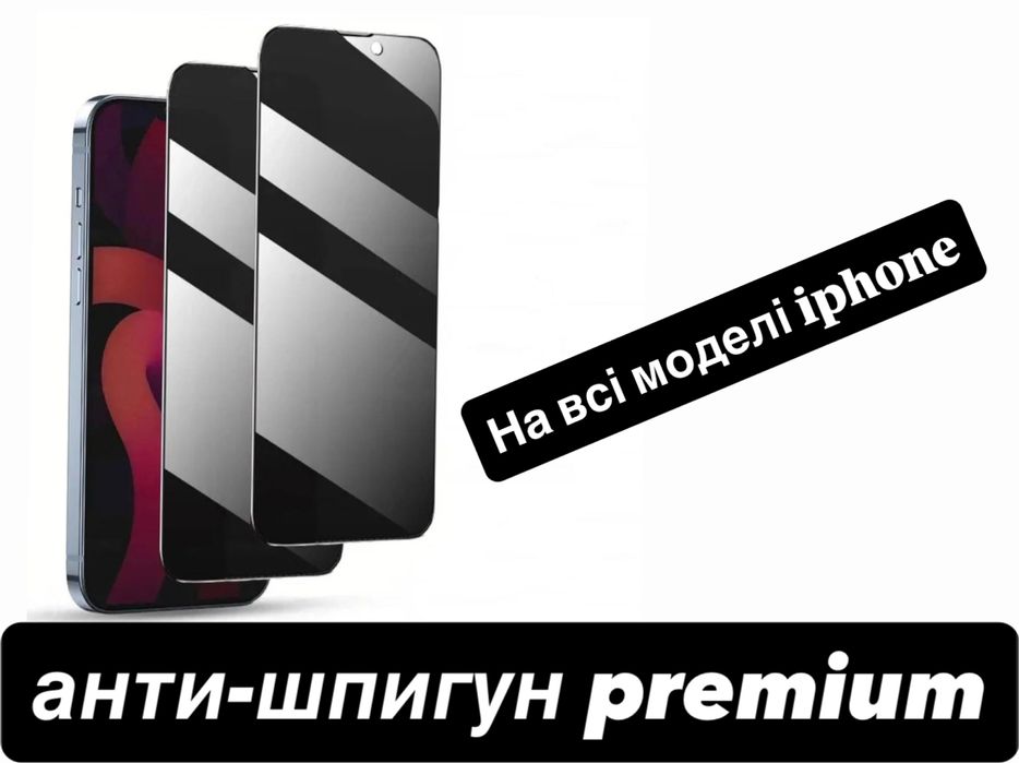 Анти-Шпион Защитное Стекло айфон |Захисне Скло Iphone 15/16/17 Pro Max