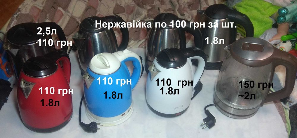 Электрочайники різноманітні