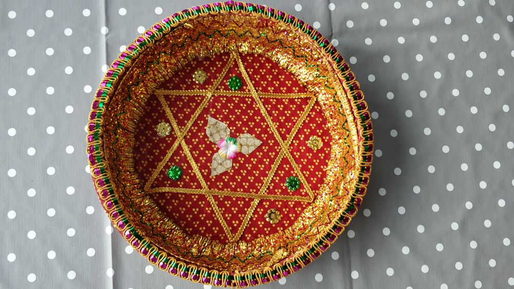 Cesto Decorativo Forrado da Índia