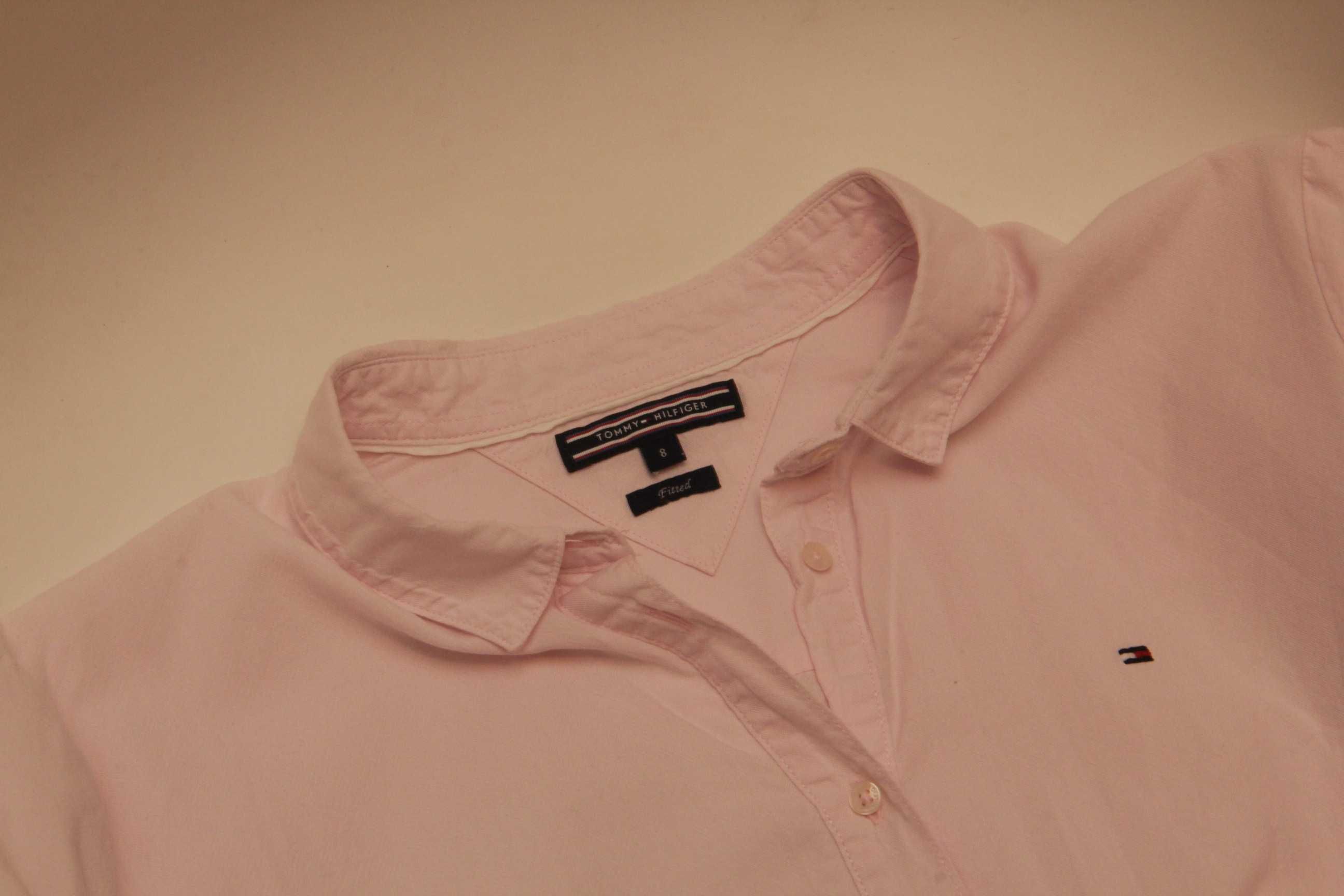 Tommy Hilfiger рр 8 M-L  рубашка из хлопка и эластина