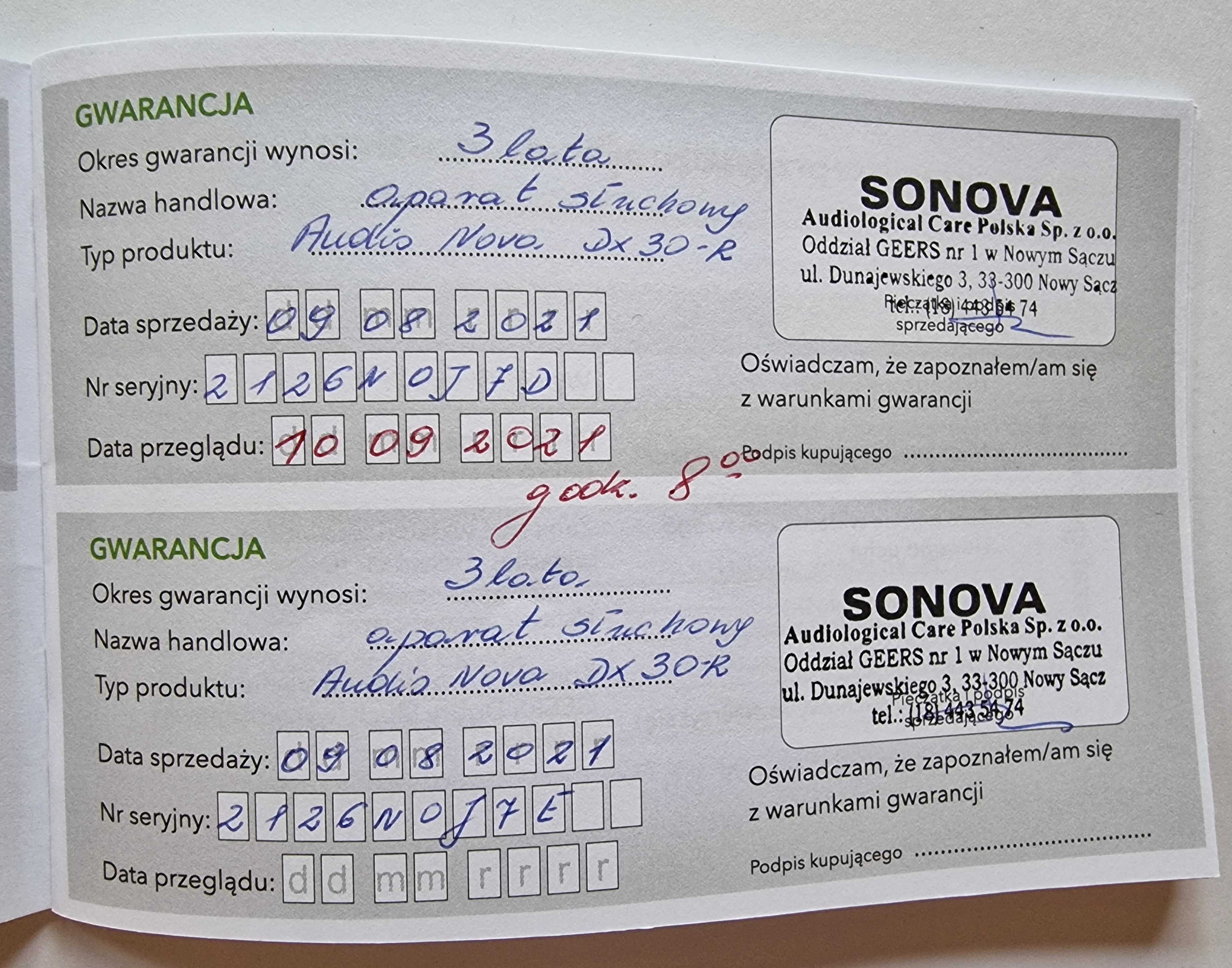 Aparaty słuchowe AudioNova DX 30- R ( P + L ) Komplet Silver Grey