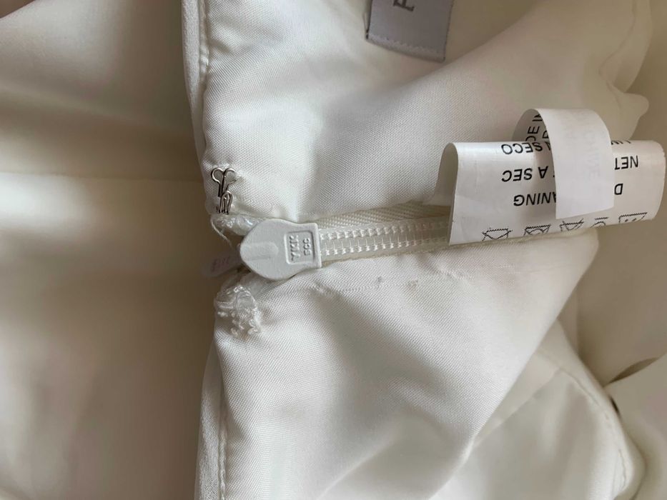 Nowa Zjawiskowa suknia ślubna ivory drapowana 40 L muślinowa klasyczna