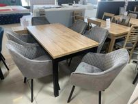 (10WN) Stół rozkładany loft + 6 krzeseł, wyprzedaż 999 zł