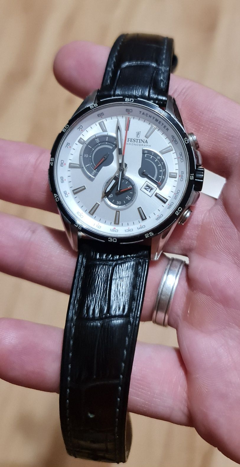 Oryginalny biały zegarek Festina Sport Chrono F20201/1