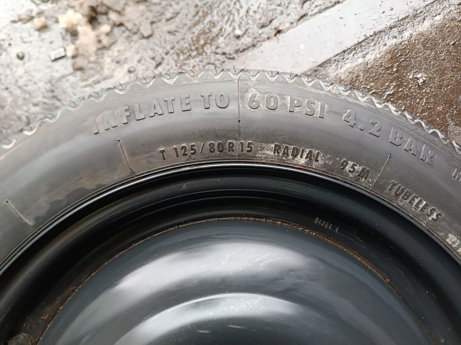 Koło dojazdowe 125/80/15 Ford Fiesta Fusion Courier Bmax Focus I 4x108