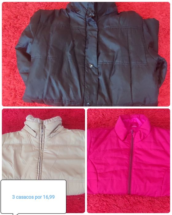 Oportunidade: Conjunto de 3 casacos acolchoados, L