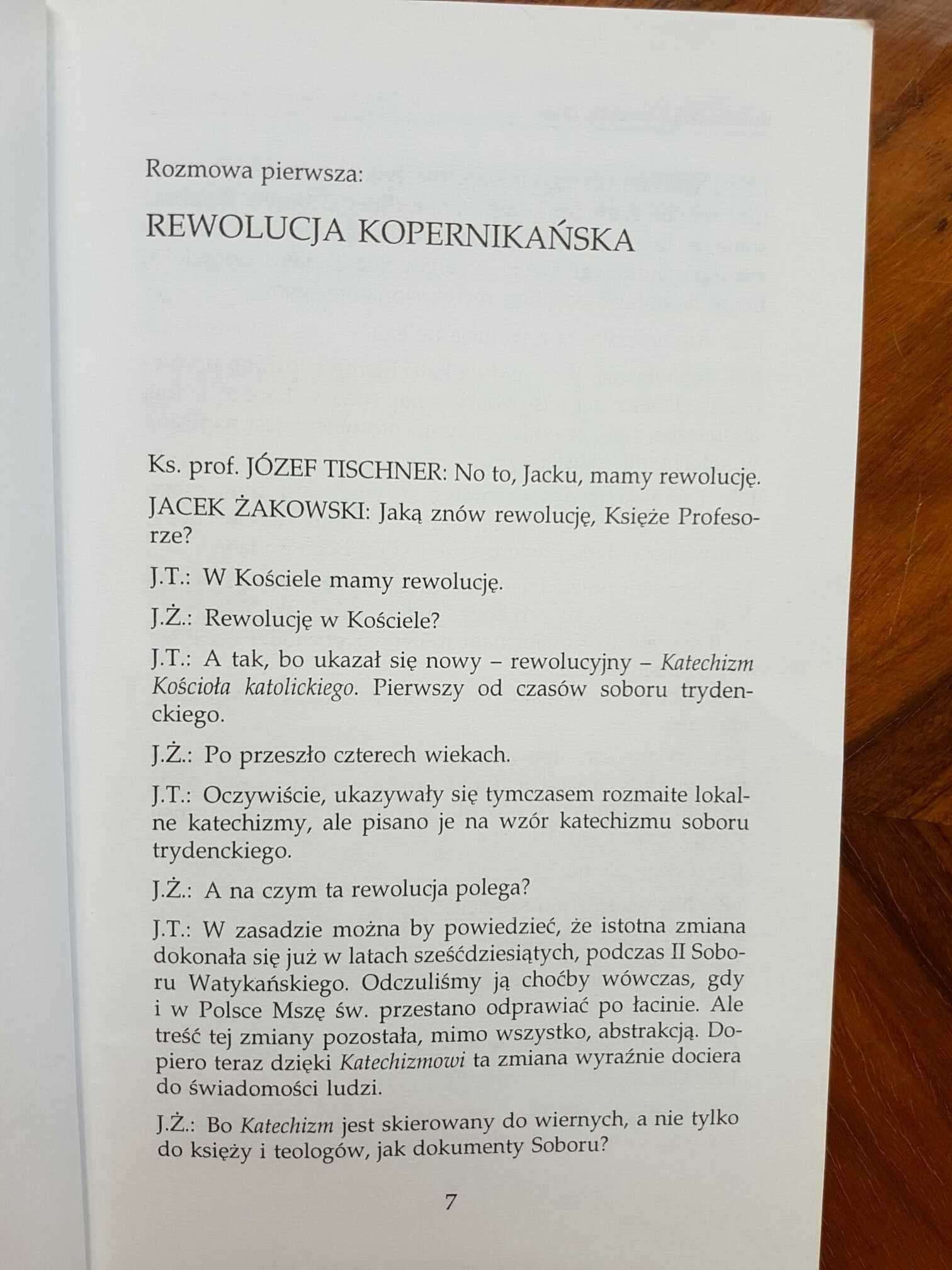 książka TISCHNER CZYTA KATECHIZM Ks Józef Tischner Jacek Żakowski 1997