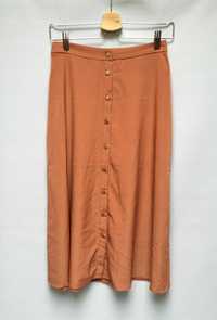 Sukienka Pomarańczowa Long Rozkloszowana S 36