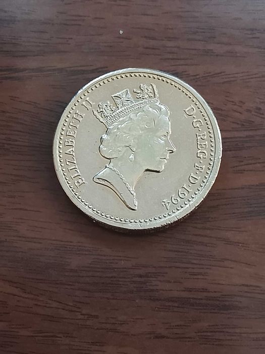 Moeda de 1 Libra de 1994 - Elisabett II - valiosa