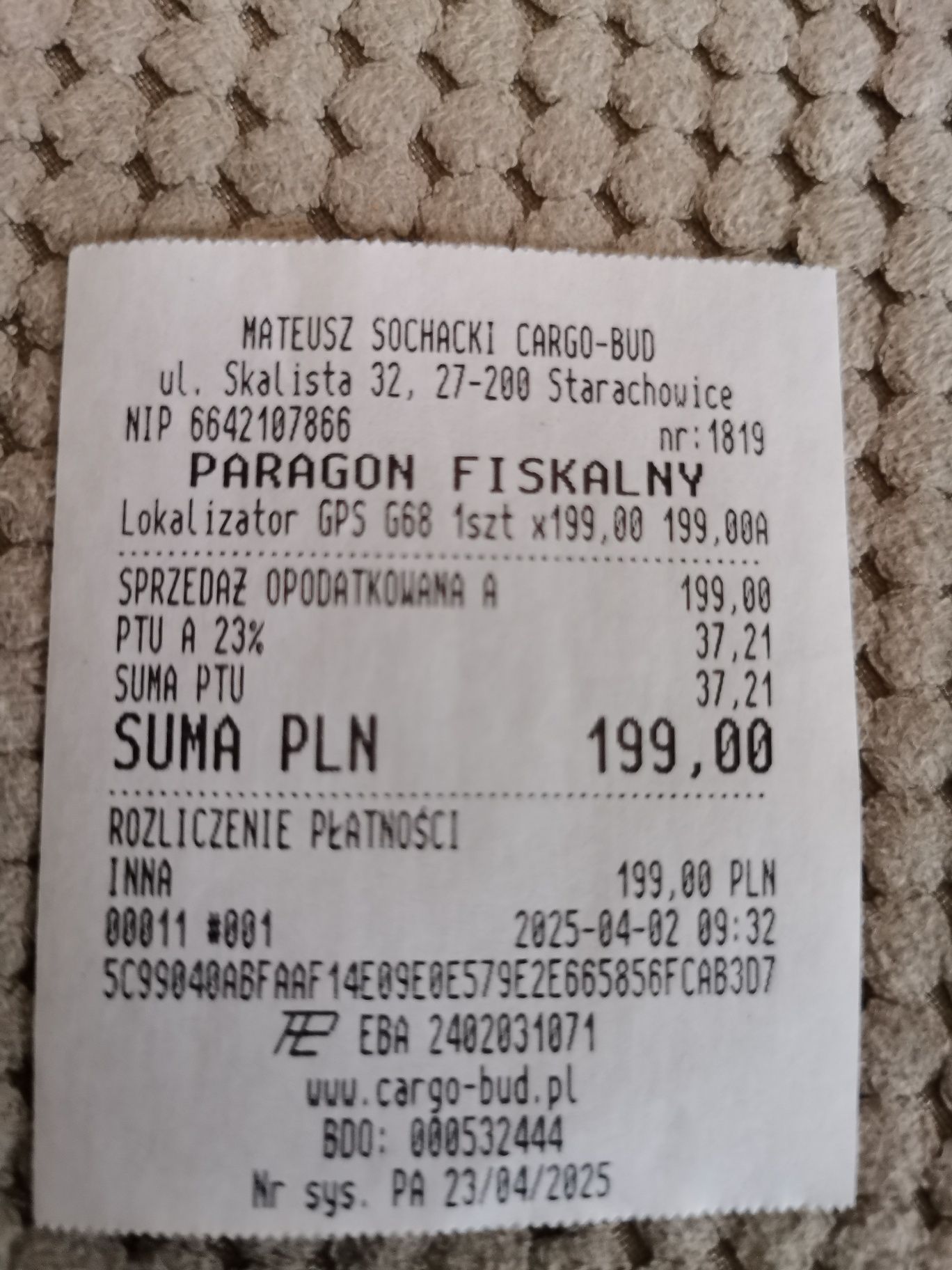 Lokalizator GPS G68