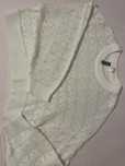 Sweter ażurowy biały kremowy damski H&M XS