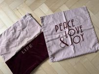 2 poszewki różowy bordo HM H&M Home