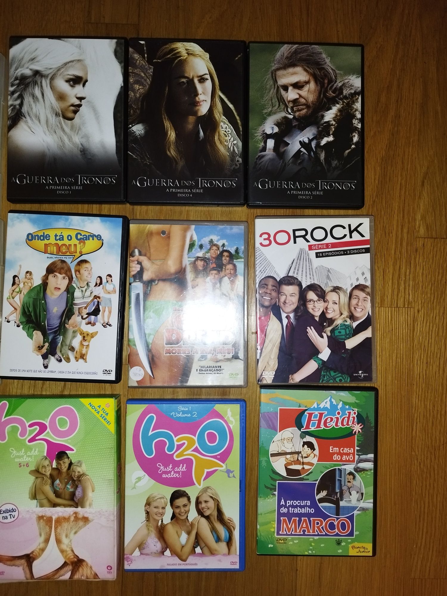 Lote de DVDs filmes e series