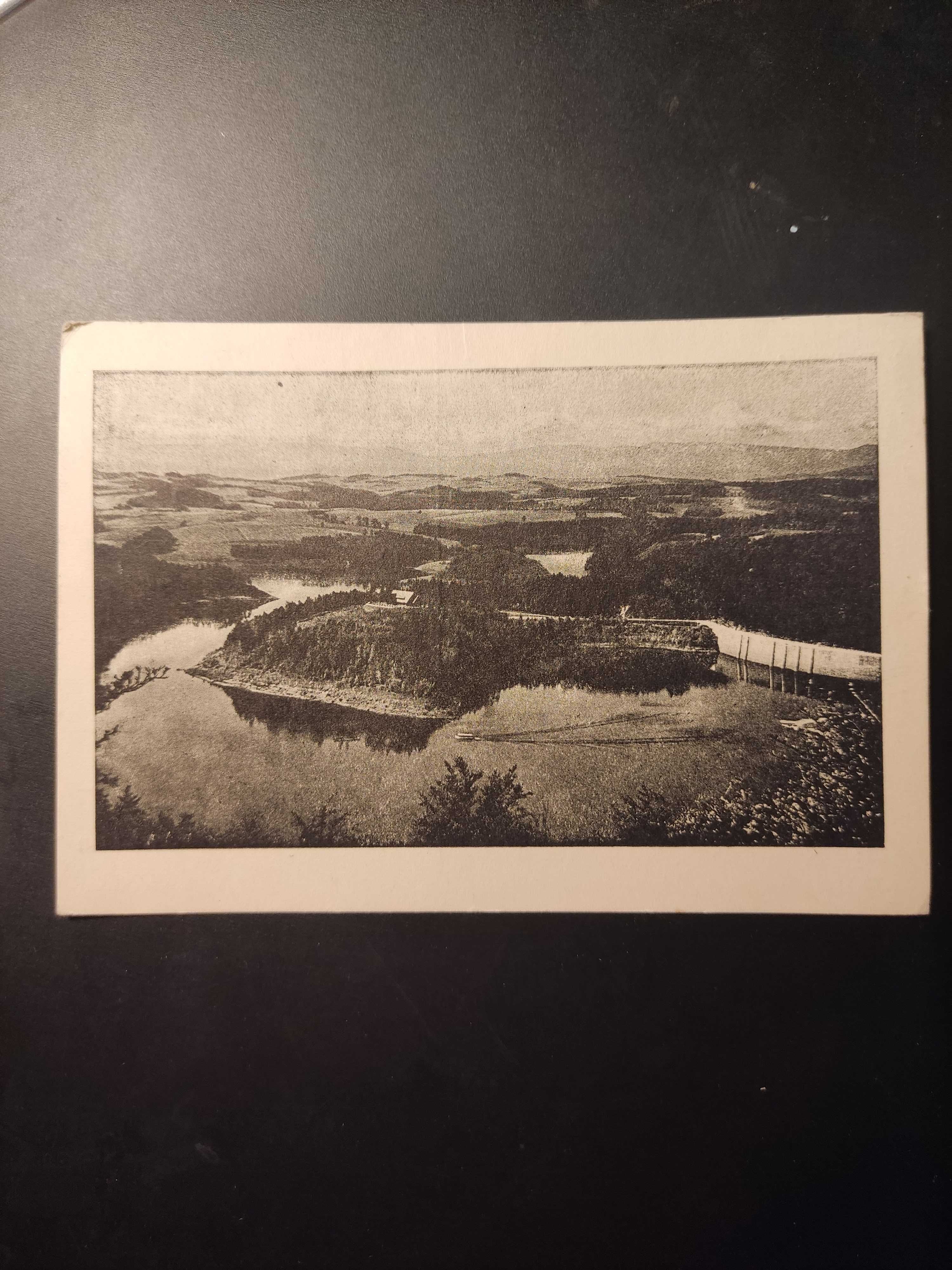 Stara pocztówka Pilichowice Zapora Wodna 1947 Polonia, Jelenia Góra