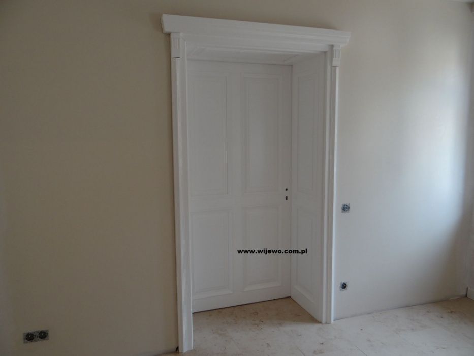 DRZWI STYLIZOWANE RETRO Piękna Futryna Montaż Transport Producen