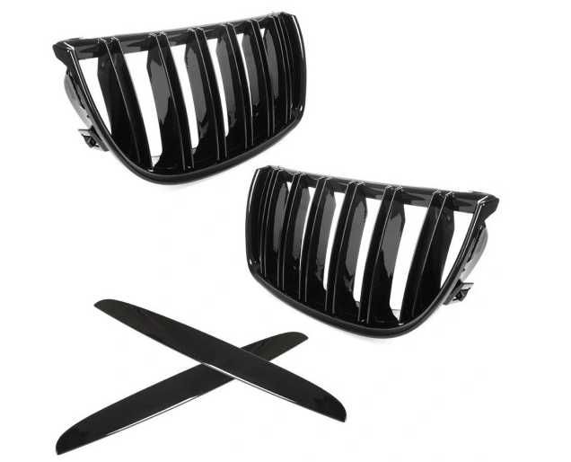 GRILL NERKI BMW E90 E91  PRE LCI oraz LCI Czarny połysk