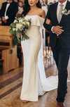 Suknia ślubna syrenka gładka boho elegancka royal wedding