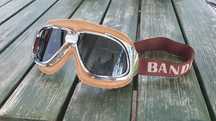 Gogle motocyklowe BANDIT przyciemniane, vintage, chopper, harley