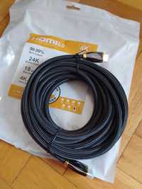 Kabel HDMI 4K/złocone wtyki. 10 metrów! Okazja!