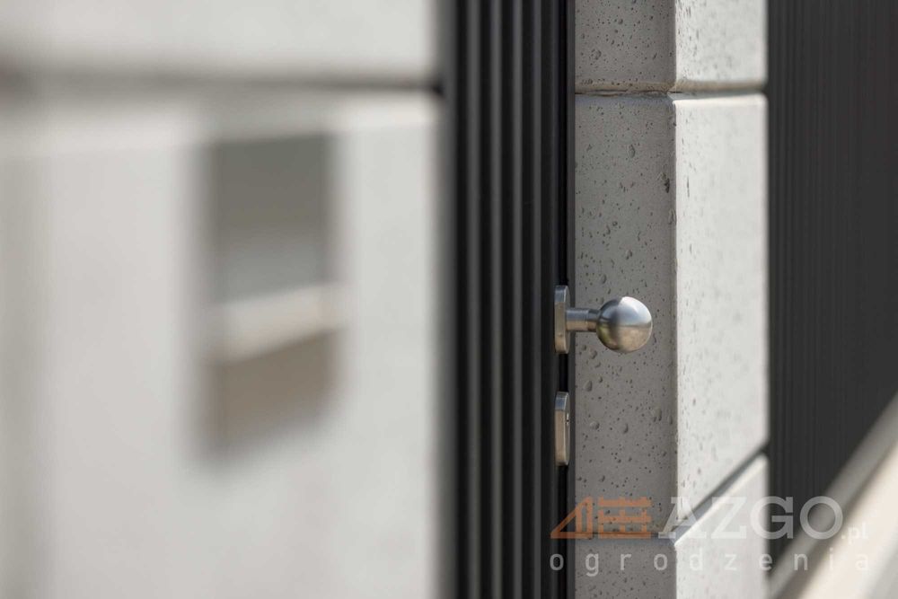 Brama ogrodzenie przęsło grzebien pionowe wertykalne stal aluminium