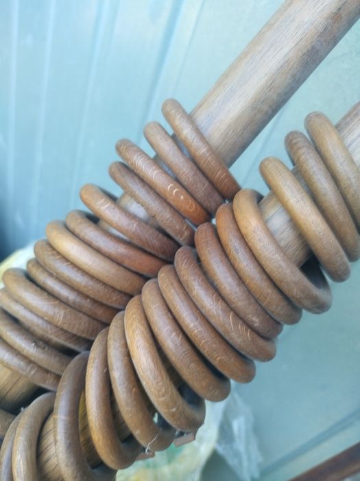 Karnisz podwójny drewniany