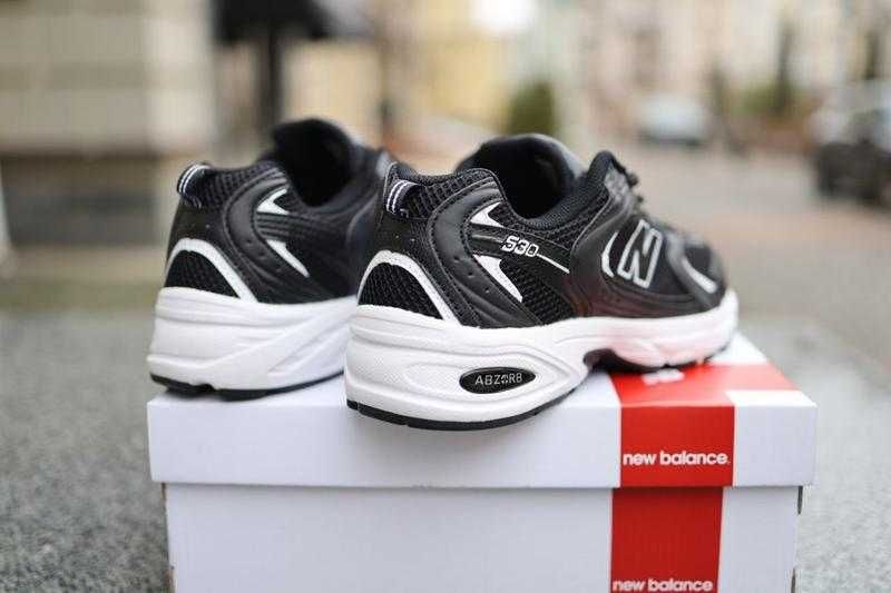 Кросівки New Balance 530 black Чоловічі кросівки чорні з білим. Зручні