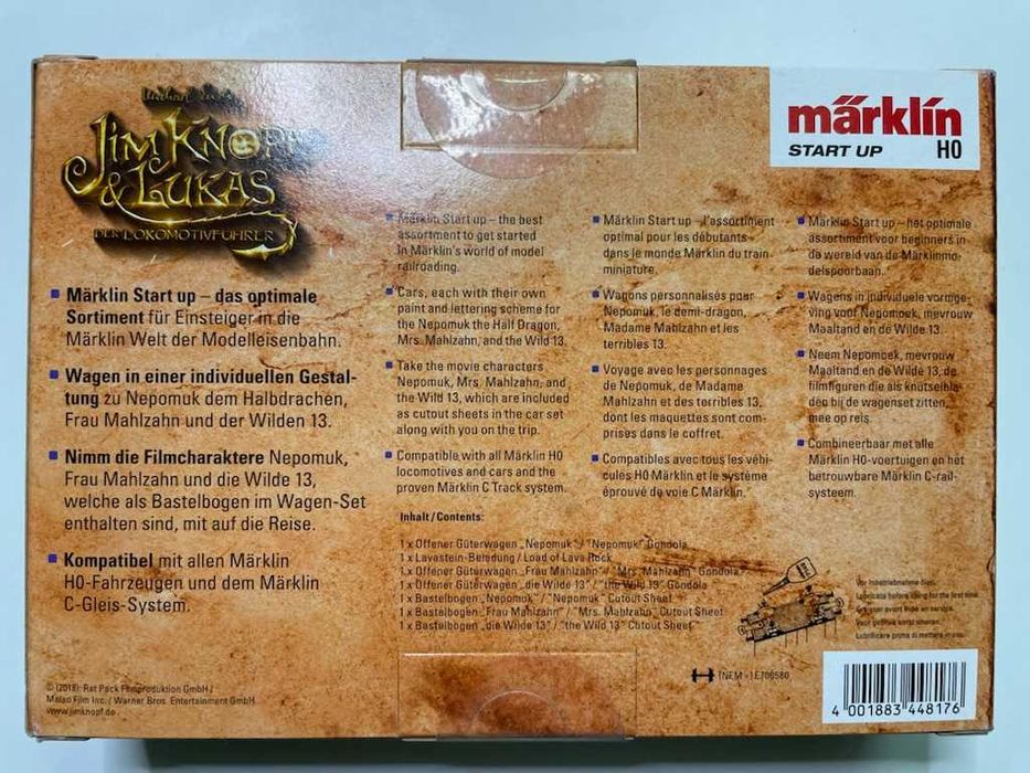 Märklin 44817 - Escala H0 - Conjunto «Jim Knopf» com três vagões