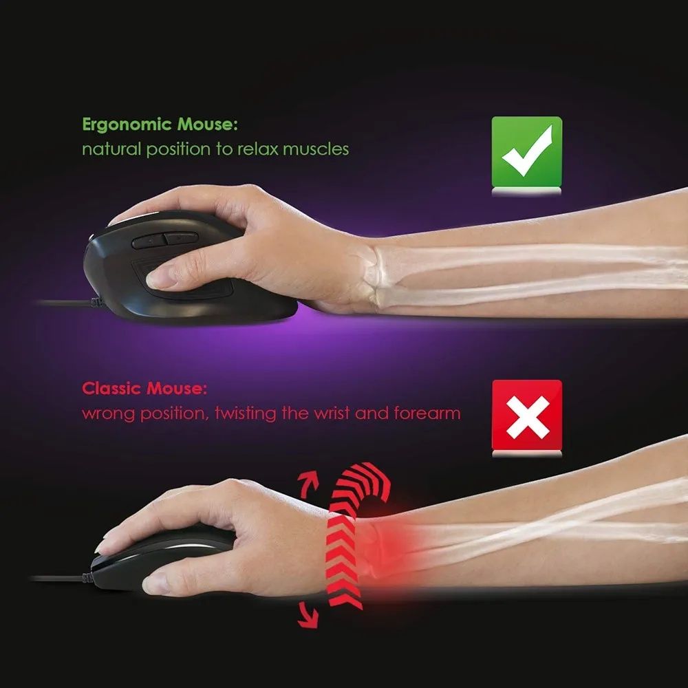 Pionowa ergonomiczna mysz new way on-mo-a3e